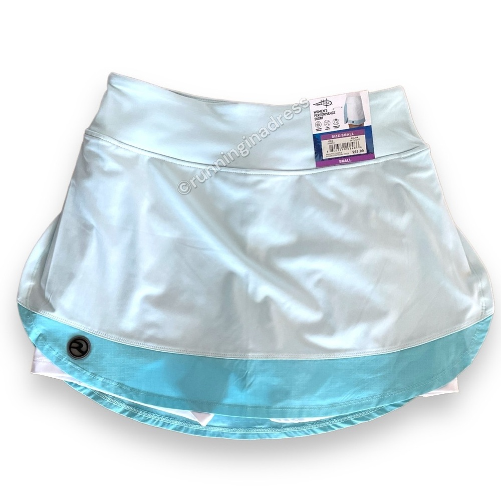 NWT Reel Life Performance Tennis Skirt In Color Blue Skylight Size Small